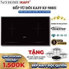 Bếp từ đôi KAFF KF-988II - Bảo hành chính hãng 5 năm tại nhà