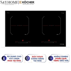 Bếp từ đôi Kocher DI-222 - BH 3 năm