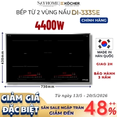 Bếp từ đôi Kocher DI-333SE -  Bảo hành 3 năm