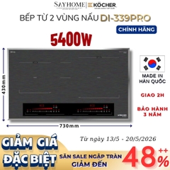 Bếp từ đôi Kocher DI-339PRO - BH 3 năm