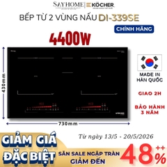 Bếp từ đôi Kocher DI-339SE - BH 3 năm