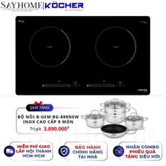 Bếp từ đôi Kocher DI 616  -  Bảo hành 3 năm