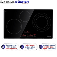 Bếp từ 3 vùng nấu Kocher DI 855GE -  Bảo hành 3 năm