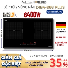 Bếp từ đôi Kocher DIB4 888 Plus -  Bảo hành 3 năm