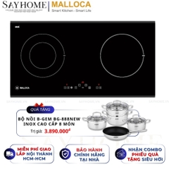 Bếp từ đôi Malloca MH-02IR D - Hàng chính hãng Malloca