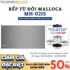 Bếp từ đôi Malloca MH-02IS - Hàng chính hãng Malloca
