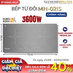 Bếp từ đôi Malloca MH-02IS - Hàng chính hãng