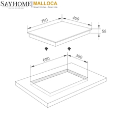 Bếp từ đôi MALLOCA MI7502ES tại thành phố Hồ Chí Minh