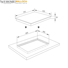 Bếp từ đôi MALLOCA MIH 732 ECO - Hàng chính hãng