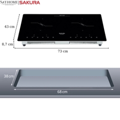 Bếp từ đôi SAKURA SE-MI202B - Chính hãng