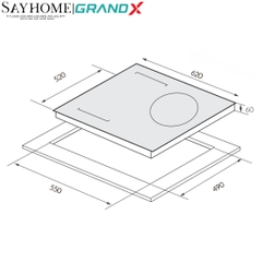 Bếp từ GRANDX GX IH933G Series 9 3 vùng nấu - Bảo hành chính hãng 3 năm