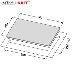 Bếp ga KAFF KF - 328 GA 3 vùng nấu tại thành phố Hồ Chí Minh