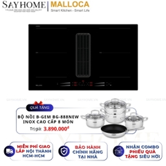 Bếp từ kết hợp máy hút mùi MALLOCA HIH 860 FZ 4 vùng nấu - Hàng chính hãng