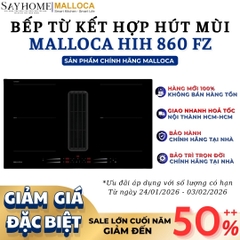 Bếp từ kết hợp máy hút mùi MALLOCA HIH 860 FZ 4 vùng nấu - Hàng chính hãng
