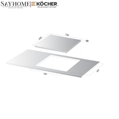 Bếp từ đôi Kocher DI-628SE - BH 3 năm
