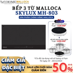 Bếp từ MALLOCA Skylux MH-803 3 vùng nấu - Hàng chính hãng