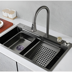 Bộ chậu rửa chén bát inox phủ nano 1 hố tích hợp vòi B-Gem BG-7546E tại thành phố Hồ Chí Minh