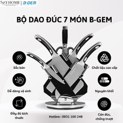 Bộ dao B-Gem BG-07 đúc nguyên 7 món cao cấp - Hàng chính hãng B-GEM