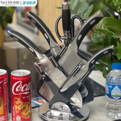 Bộ dao B-Gem BG-07 đúc nguyên 7 món cao cấp - Hàng chính hãng B-GEM