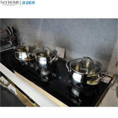 Bộ nồi bầu B- GEM BELLY BG-988 ARIC inox 304 cao cấp kèm chảo chống dính kim cương - Hàng chính hãng