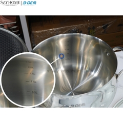 Bộ nồi bầu B- GEM BELLY BG-988 ARIC inox 304 cao cấp kèm chảo chống dính kim cương - Hàng chính hãng
