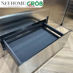Kệ đựng xoong nồi GROB C1NX.60/70/75/80/90 hợp kim nhôm phủ Nano, nan Oval - Hàng chính hãng GROB