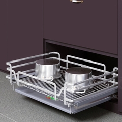 Kệ đựng xoong nồi GROB C1OP.093.60/70/75/80/90 hợp kim phủ Nano, nan Oval - Hàng chính hãng GROB
