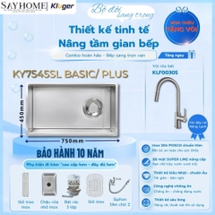 Chậu rửa chén bát 1 hố Nhật Kluger KY7545SL Basic/Plus tại thành phố Hồ Chí Minh