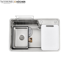 Chậu rửa chén bát 1 hố inox 304 KOCHER TERA S7548 75cm - Chính hãng