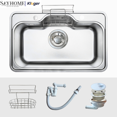 Chậu rửa chén bát 1 hố Nhật Kluger KT8050FS Basic/Plus - Hàng chính hãng