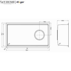 Chậu rửa chén bát 1 hố Nhật Kluger KY8045SL BASIC/PLUS tại thành phố Hồ Chí Minh