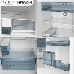 Tủ lạnh 2 cánh màu đen Hitachi HRTN6443SAGBKVN 407 Lít - Hàng chính hãng