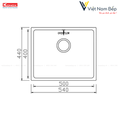 Chậu rửa bát chống xước Workstation Sink – Undermount Sink KN5444SU Dekor - Chính hãng KONOX