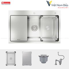 Chậu rửa bát chống xước Workstation Sink – Topmount Sink KN8151TS Dekor - Chính hãng KONOX