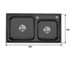 Chậu rửa inox KAFF KF-BL8045GHR - Hàng chính hãng