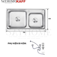 Chậu rửa inox KAFF KF-P7843 - Hàng chính hãng