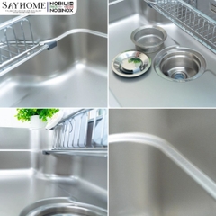 Chậu rửa chén bát 1 hố NOBINOX ARVO B180 80cm - Bảo hành lên đến 10 năm