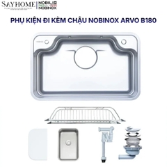 Chậu rửa chén bát 1 hố NOBINOX ARVO B275 75cm - Bảo hành lên đến 10 năm