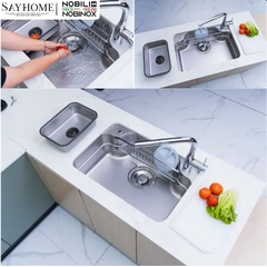 Chậu rửa chén bát 1 hố NOBINOX ARVO B370 70cm tại thành phố Hồ Chí Minh