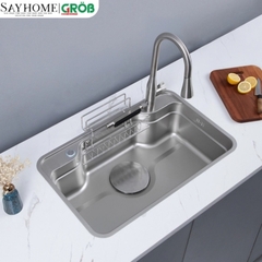 Chậu rửa bát GROB JP304-8248DF 1 hố kiểu dáng Nhật Bản - Hàng chính hãng