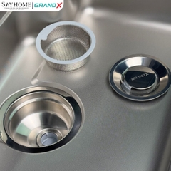 Chậu rửa chén bát 1 hố inox 304 GRANDX GX7548JP HIKARI 75cm - Chính hãng