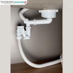 Chậu rửa chén bát 1 hố inox 304 GRANDX GX7548JP HIKARI 75cm - Chính hãng