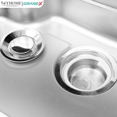 Chậu rửa chén bát 1 hố inox 304 GRANDX GX7548JP HIKARI 75cm - Chính hãng