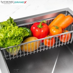 Chậu rửa chén bát 1 hố inox 304 GRANDX GX7845JP HIKARI 78cm - Chính hãng