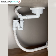 Chậu rửa chén bát 1 hố inox 304 GRANDX GX7845V VOLCANO 78cm - Chính hãng