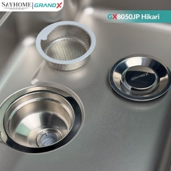 Chậu rửa chén bát 1 hố inox 304 GRANDX GX8050JP HIKARI 80cm - Chính hãng