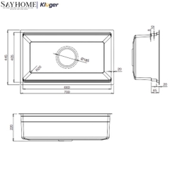 Chậu rửa chén bát 1 hố Nhật Kluger KG7044FS Basic tại thành phố Hồ Chí Minh