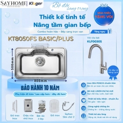 Chậu rửa chén bát 1 hố Nhật Kluger KT8050FS Basic/Plus tại thành phố Hồ Chí Minh