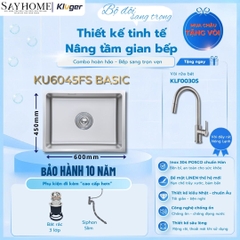 Chậu rửa chén bát 1 hố Nhật Kluger KU6045FS Basic tại thành phố Hồ Chí Minh