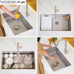 Chậu rửa chén bát 1 hố Nhật Kluger KU7844FS Basic/Plus tại thành phố Hồ Chí Minh